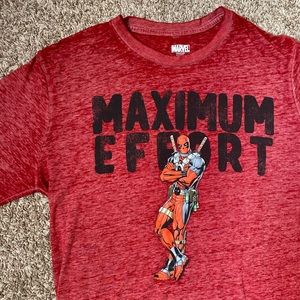 Marvel Deadpool Burnout Tee “Maximum Effort”